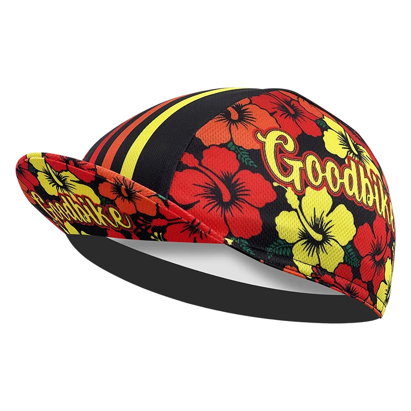 

New cycling cap， polyester that absorbs sweatneutral style, doodle flowers