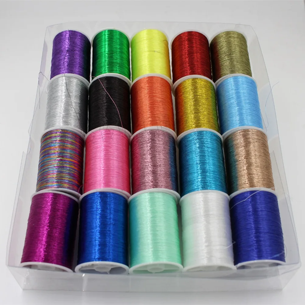 Sewing Machine Threads Metallic Embroidery Thread Polyester Sewing Thread Glittery Sewing Thread And Crafts Kit for Crafts