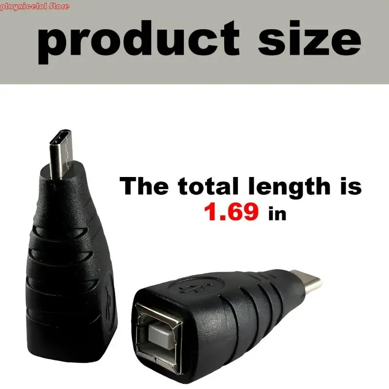 E8BA Universal USB C Type C Male to USB B Female Printer Scanner USB C to USB B Plug