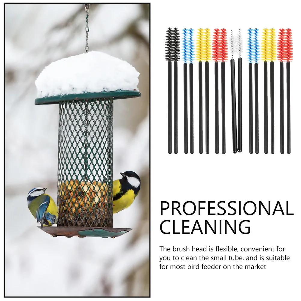 100Pcs Hummingbird Feeder Cleaning Brush Compact Plastic Design for Feeding Trough Gaps Pipeline Dust Cleaning and Maintenance