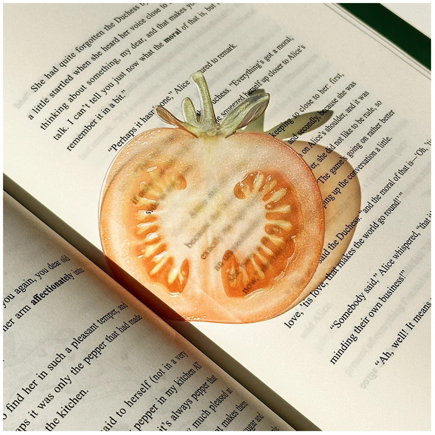 Marcadores de Libros Acrílicos Transparentes Delicados con Forma de Manzana, Regalo para Estudiantes, Sensación Premium, Lindos Marcadores con Forma de Uva y Tomate