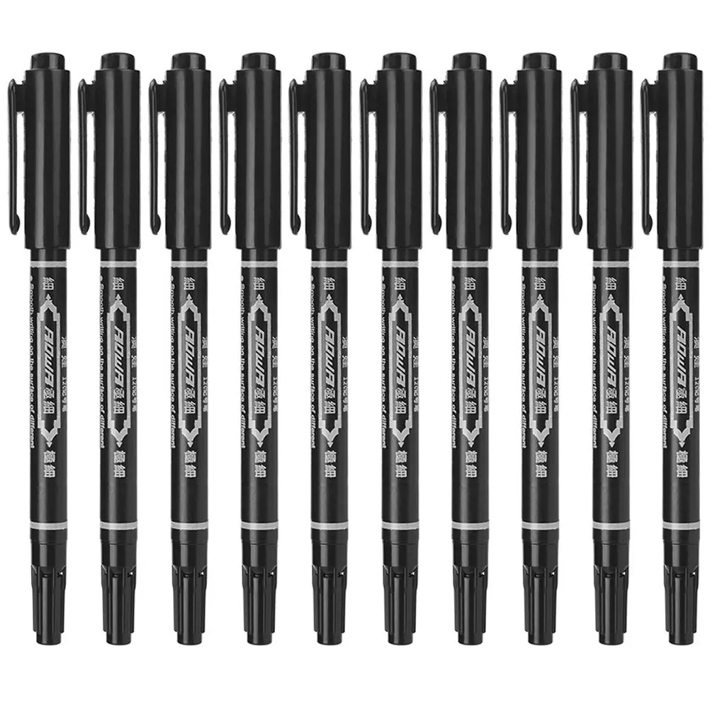 

10Pcs Waterproof Skin Marker Pen Tattoo Eyebrow Pencil Oil-Based Positioning Pens Markers for Surgery Tattooing Use