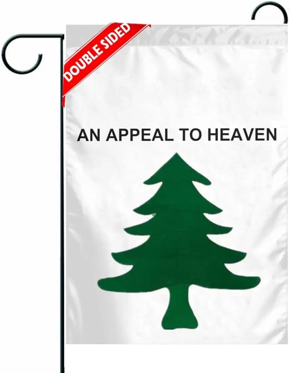 Double Sided Appeal To Heaven Garden Flag 12x18inch,Pine Tree Flag,Outdoor Decor Garden Liberty Tree Banner. (garden)