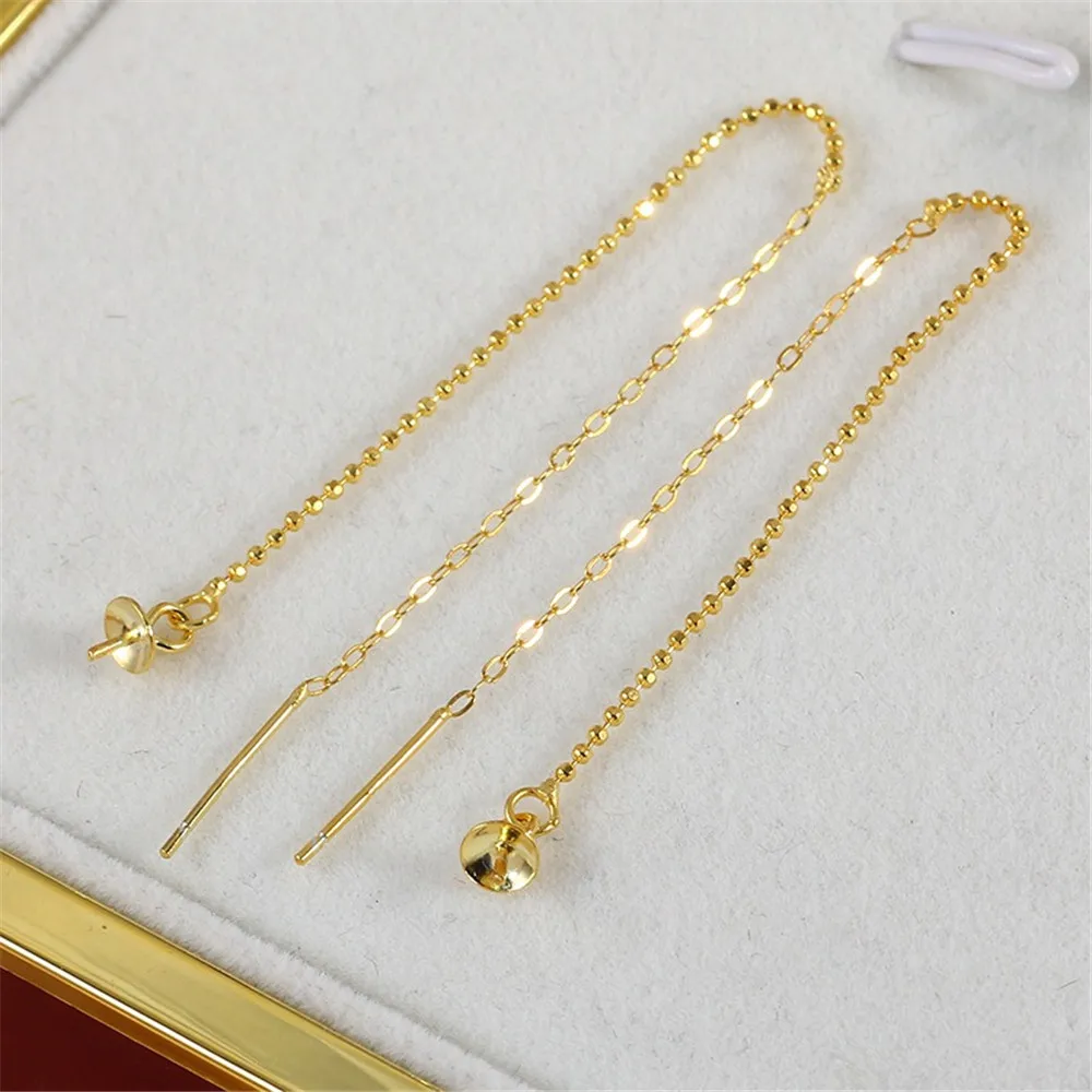 S925 Sterling Silver Pearl Earring Settings DIY Jewelry Making Supplies Blank Earring Posts for Handcrafted Accessories No Pearl