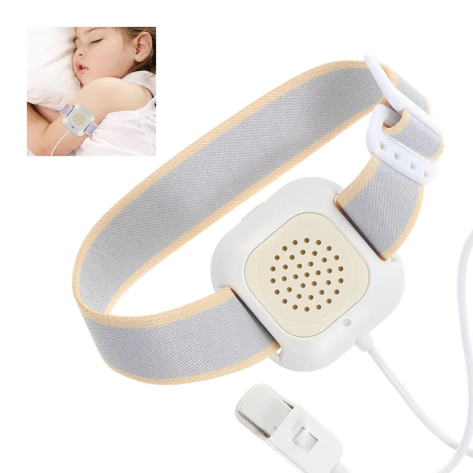 

Датчик для определения мочи, сигнализация от ночного недержания, громкий звук, вибрация, белый гибкий ремешок-фиксатор, предотвращает мочеиспускание в постели, сигнализация от ночного энуреза для мальчиков