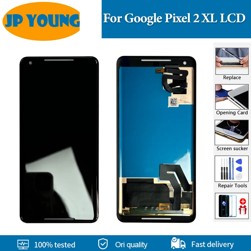 Original Amoled For HTC Google Pixel 2 XL LCD Display Touch Screen for Google Pixel2 2XL Digitizer Assembly Replacement Parts