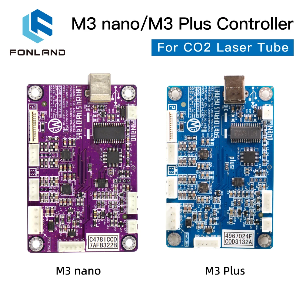 FONLAND LIHUIYU M3 Nano M3 Plus Laser Controller Mother Main Board  CorelDRW Software Key System Engraver Cutter 3020 3040 K40