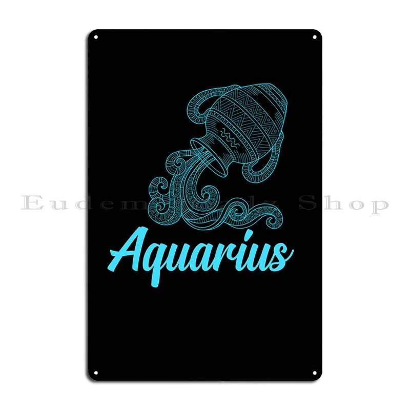 Aquarius Metal Sign Print Wall Decor Painting Club Club Tin Sign Poster