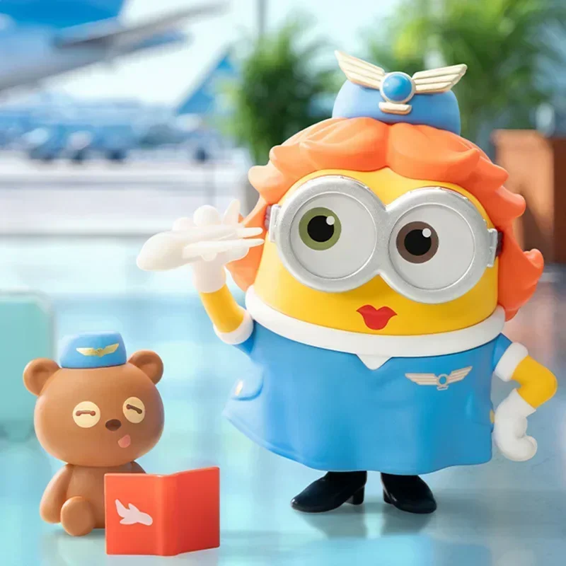 POP MART Minions Bedtime Stories door Bob en Tim Series Blind Box Mystery Box Guess Bag Speelgoed Pop Leuke Anime Figuur Desktop