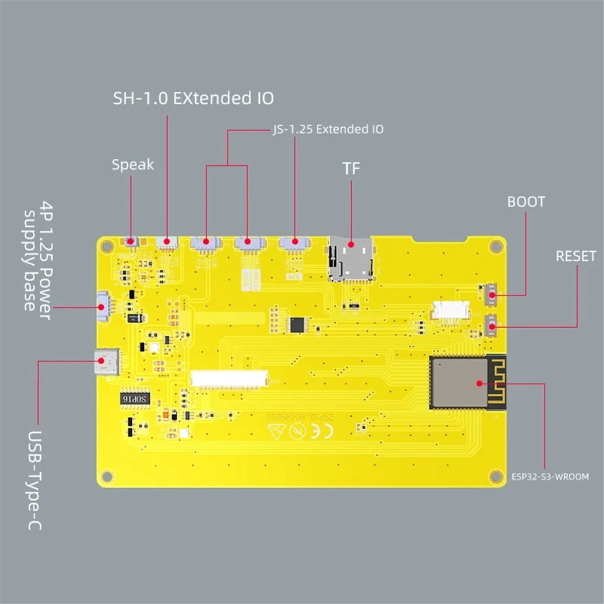 

ESP32-S3 7-Inch 800X480 TN RGB LCD TFT HMI 8M PSRAM 16M Flash Smart Display MCU WIFI Bluetooth Module (With Touch)