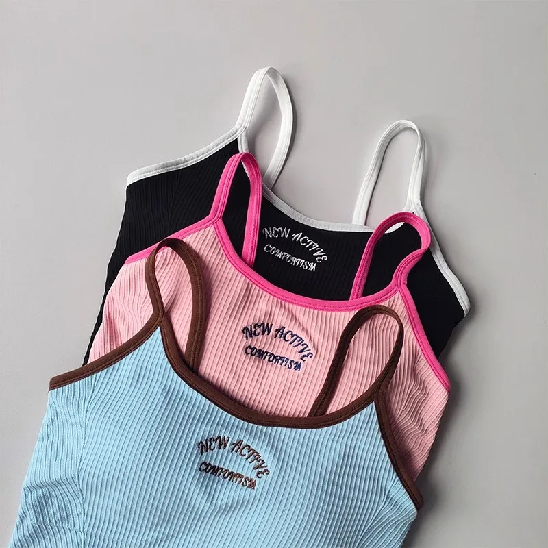 Atmungsaktiver Sport-BH für Damen, Fitness-Gym-Workout-Push-Up-Camisole, Yoga-Top mit Schriftzug, Pilates-Kleidung, Crop-Top, Yoga-BH – Detail 15