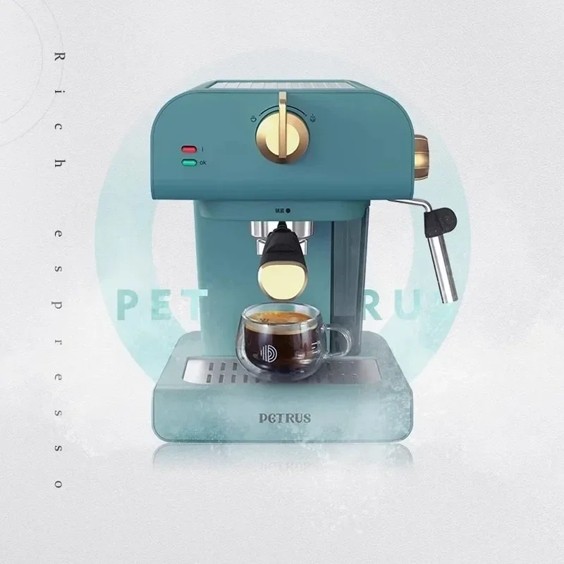 

PE3320 Italian Coffee Machine Small Steaming Semi Automatic Coffee All -in -one Retro Green Italian Small Auto Retro Household