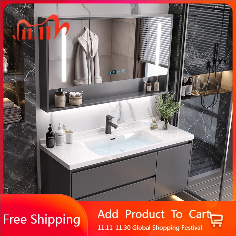 

Light Luxury Display Cupboard Partitions Space Saver Decorations Sink Magazine Cupboard Racks Mirror Gabinete Hotel Furniture