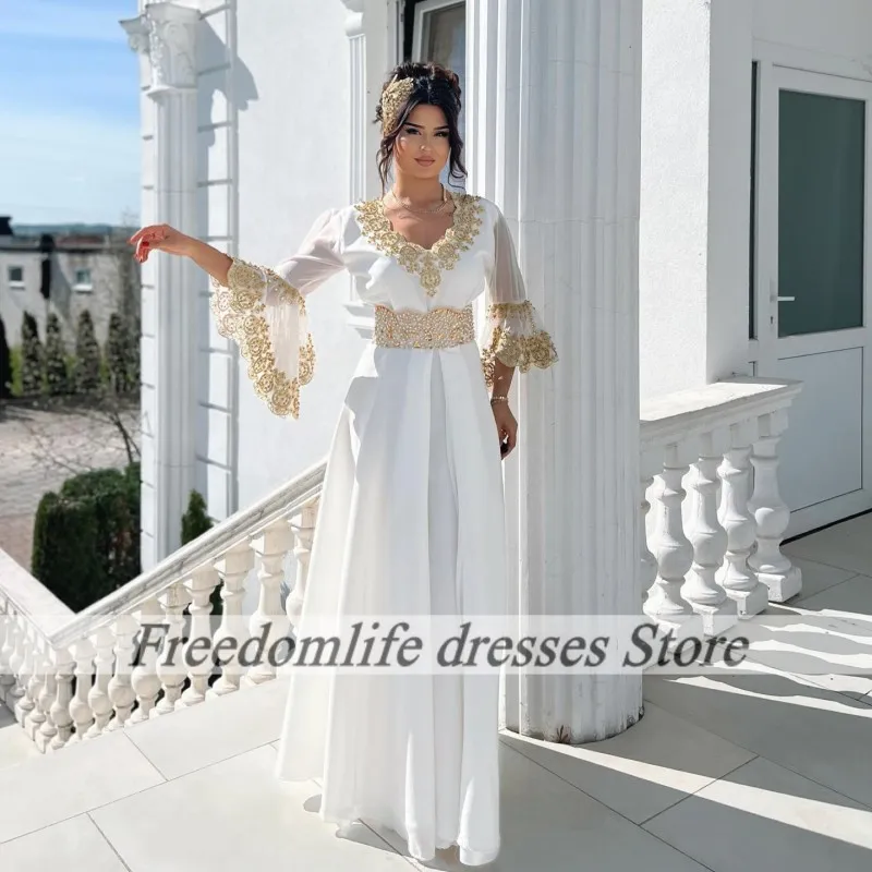 

Traditional Kosovo Evening Dresses Flared Applique Beaded Albanian Women A Line Prom Dress For Wedding Party Gowns Customized
