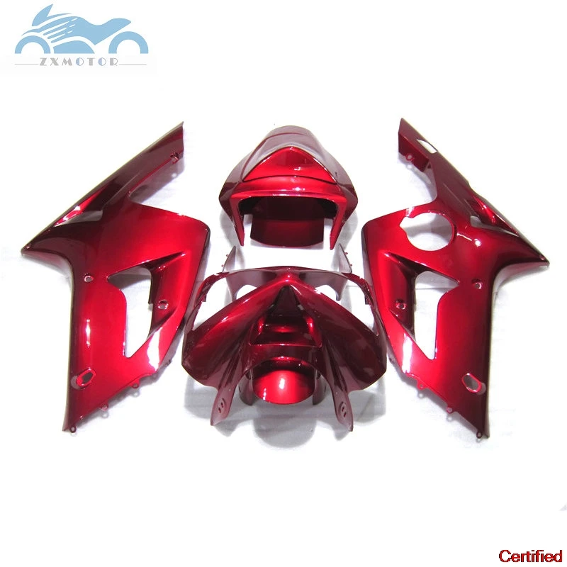 

Motorcycle Injection fairings kit for Kawasaki Ninja 2003 2004 ZX6R New plastic fairing kits ZX 6R ZX636 03 04 dark red bodywork