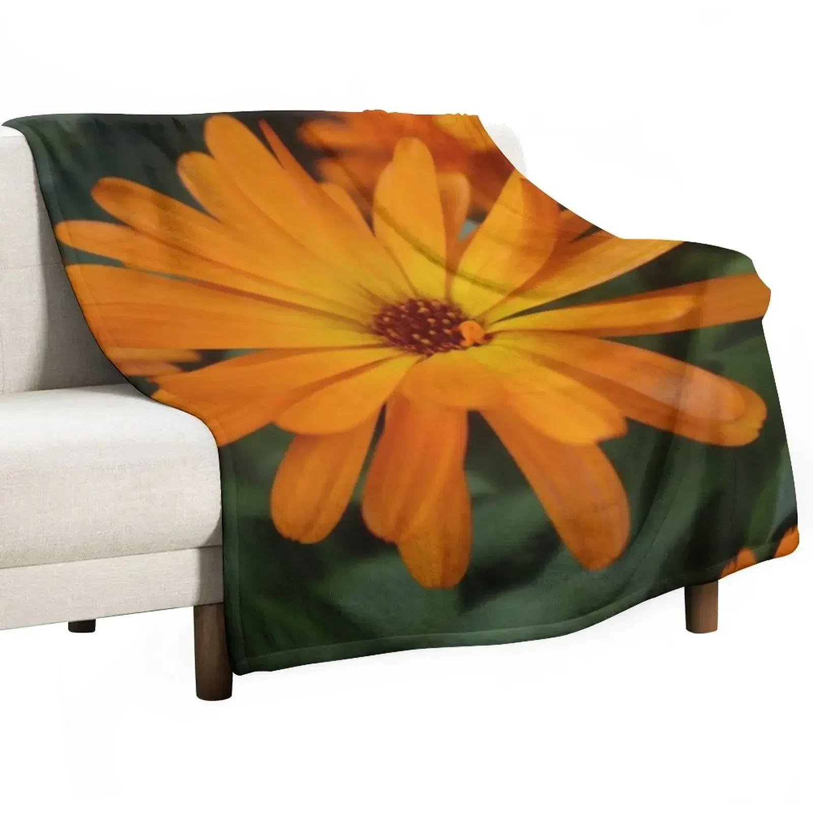 Tangerine Petals Throw Blanket Blankets Sofas Of Decoration Baby Blankets