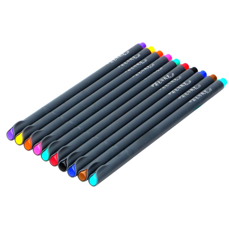 Color Pen Set 038mm Colored Fine Liner Sketch Drawing Pen Pack of 10 Assorted Colors