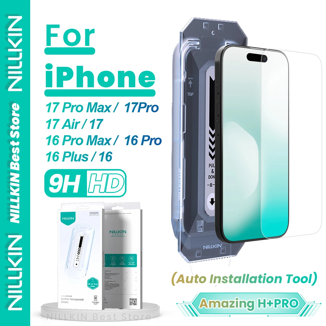 

Nillkin For IPhone 17 Pro Max 16 Pro Max 17 Air 16 Tempered Glass Protective Film Anti-Scratch 9H HD Anti Explosion Screen Film