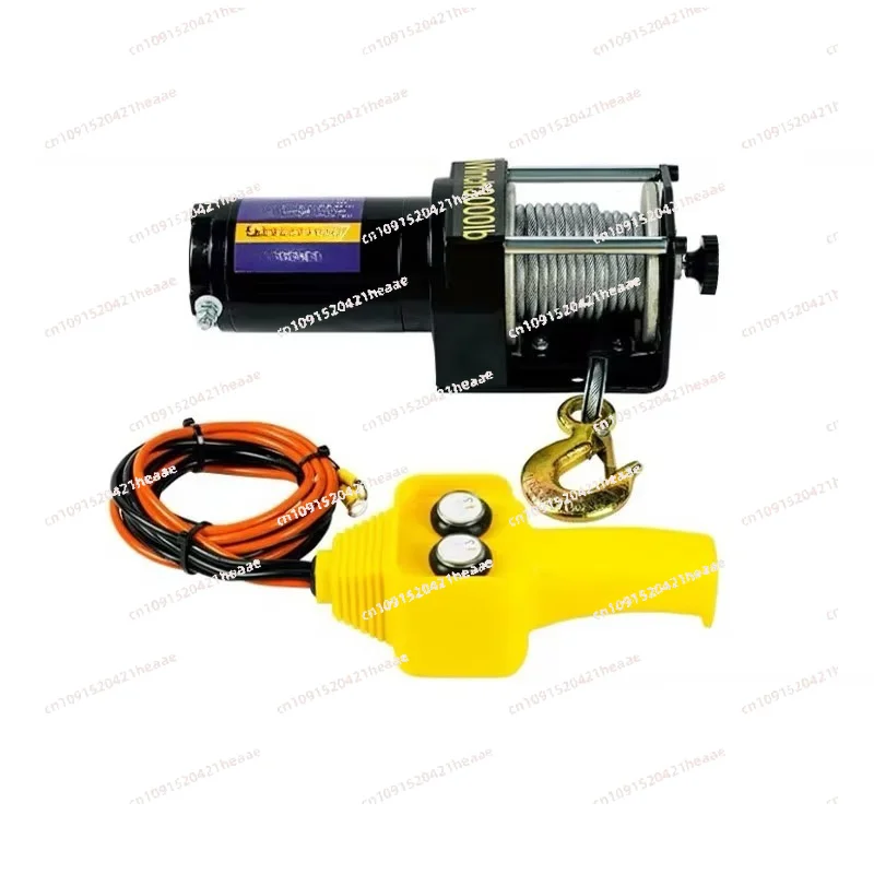 Suitable for  with 600kg Load Capacity And 6M Steel Cable for RecoveryElectric Winch 12V/24V Heavy Truck Trailer Winch Kit