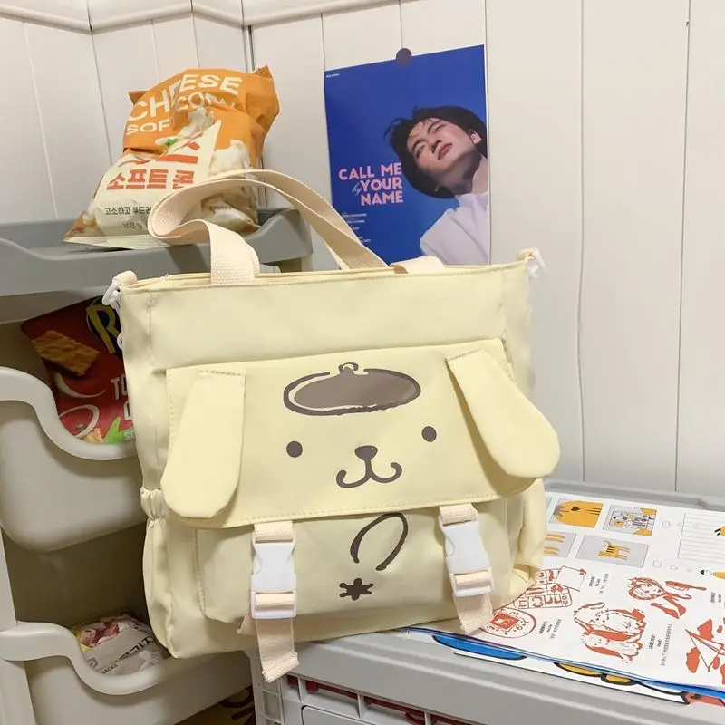 

Waterproof Study Tote Bag: Large Durable Canvas Student Organizer w/ Detachable Shoulder Strap & Handles