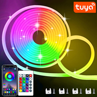 LED Neon Rope Light 5V RGB LED Strip Light Tuya Bluetooth APP Control Waterproof Flexible Ribbon Lamp 1/2/3/5M for Room Decor