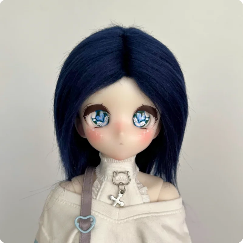 Nowa Peruka Futrzana dla Lalki BJD 1/6 1/4 1/3, Wielokolorowe Peruki Futrzane, Akcesoria dla Lalek (Bez Lalki)