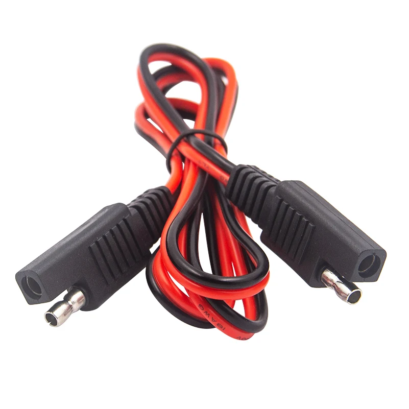 18AWG SAE Male Female Power Vehicle Extension Cable Plug  Wire Cable Connector 2m Solar Photovoltaic Battery 2core Power Cord