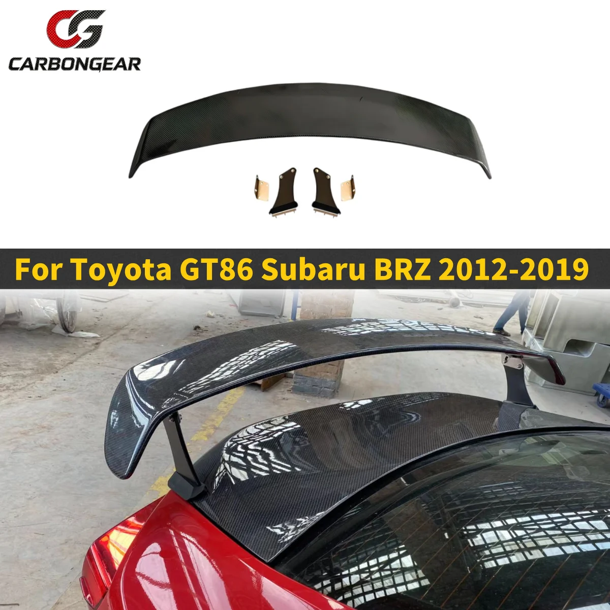 Real Carbon Fiber Car Rear Wing Trunk Lip Spoiler For Toyota GT86 Subaru BRZ Scion FR-S 2013 14 15 16 17 18 2019 SARD Style