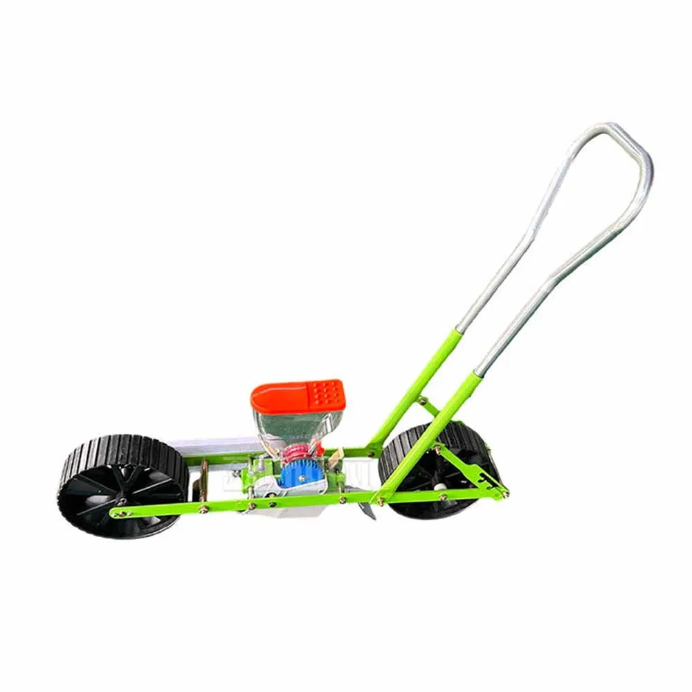 Hand-Pushed Multifunctional Vegetable Seeder Small Grain Crop Seeding Machine Portable Seed Planter for Gardening
