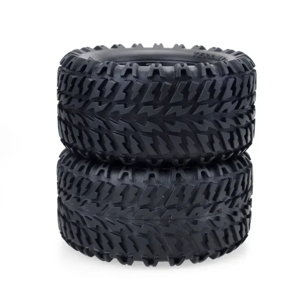 4 pièces roues Rc pneus 112MM 110mm roue collée pneu 12mm adaptateur moyeu hexagonal pour 1/10 RC voiture Course courte Monster Truck