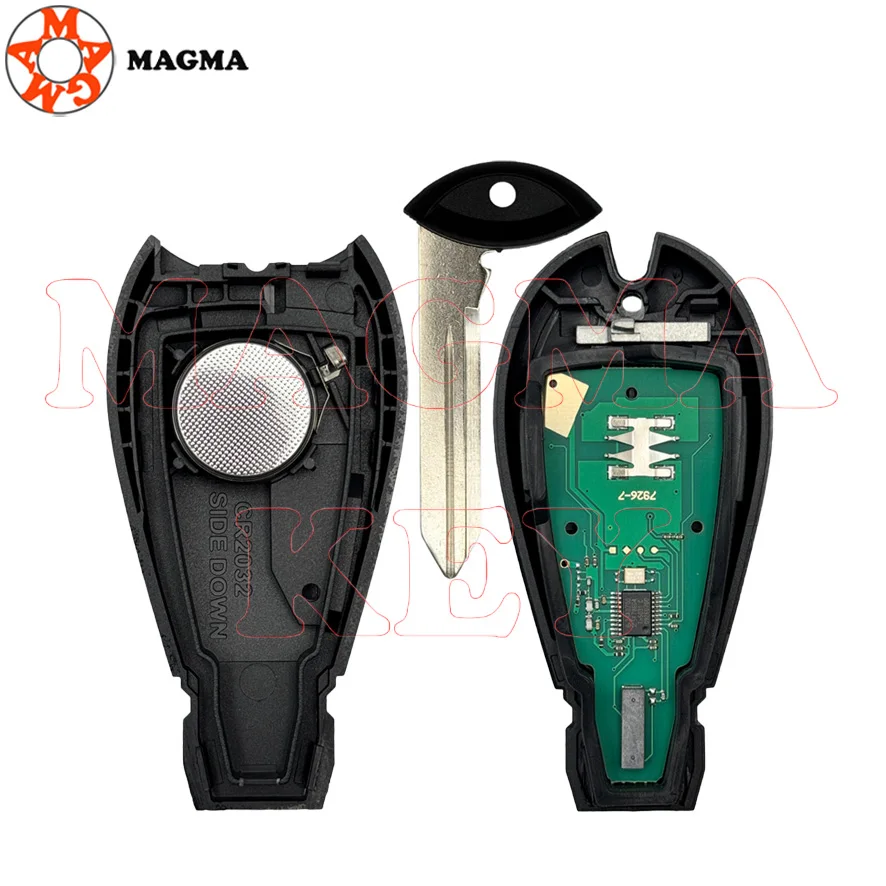 MAGMA 433Mhz ID46 مفتاح السيارة عن بعد فوب M3N5WY783X لكرايسلر تاون آند كونتري جيب جراند شيروكي دودج كارافان رحلة IYZ-C01C #4