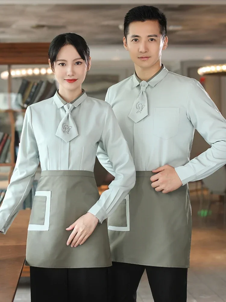 Uniforme de serveur de restauration, salopette pour le personnel du Service alimentaire, veste de Chef, uniformes de serveur de restauration rapide, vêtements de cuisine de nettoyage d'hôtel