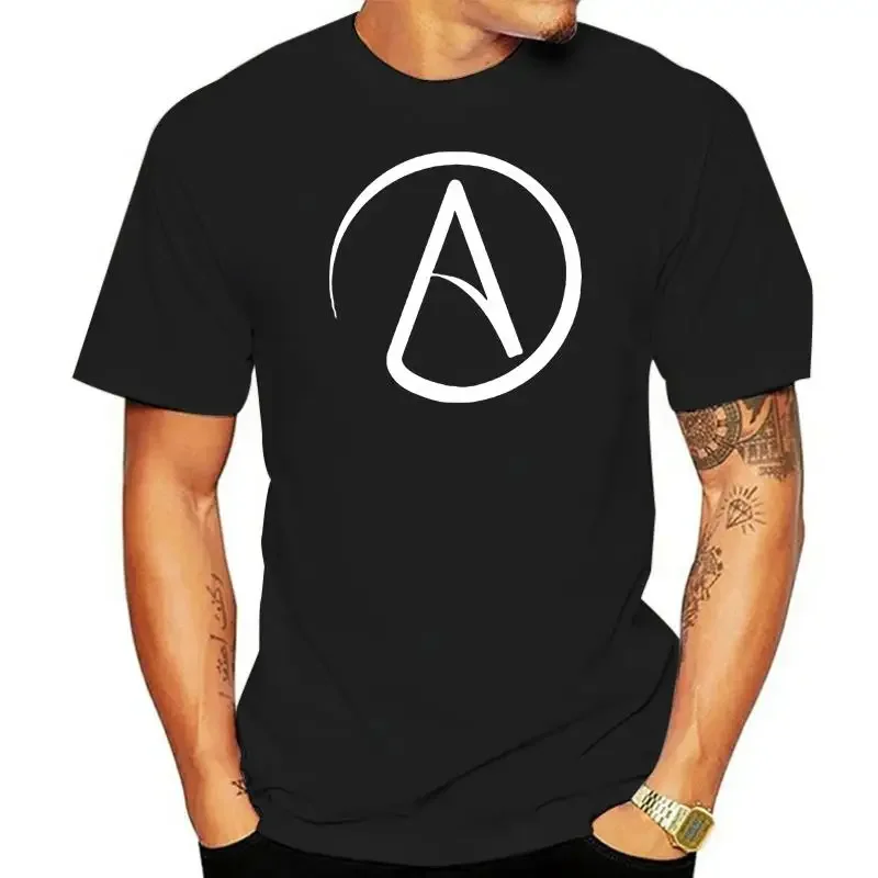 LEKnitted Atheist Atheism Atheismus Tee Shirt For Mens 2022 O-Neck Letters T-Shirt Man Short-Sleeve Streetwear Hip Hopgraphic t