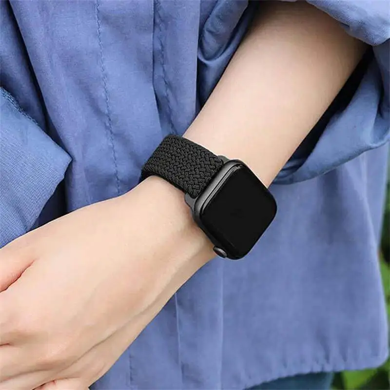 Geflochtenes Solo Loop Armband für Apple Watch Ultra 49 46mm 45 44 40mm 42mm Correa Armband für iWatch Series 11 10 9 8 7 SE 6 5 – Detail 14