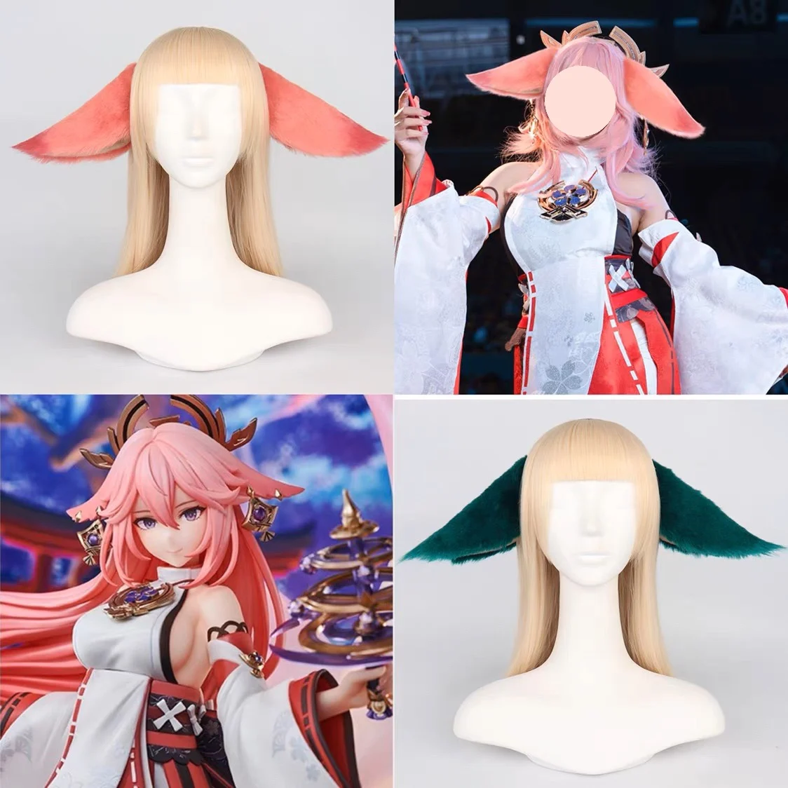 

Genshin Impact Yae Miko Animal Ears Hairband Cosplay Miss Fox Plush Ears Hair Accessory COS Comic Exhibition Props