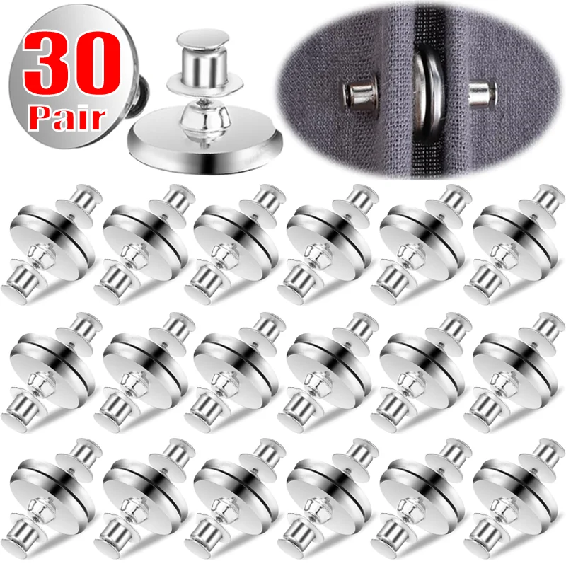 Curtain Magnetic Button Nail Free Detachable Window Curtain Close Magnet Buckle Adjustment Curtain Clip Fastener Accessories
