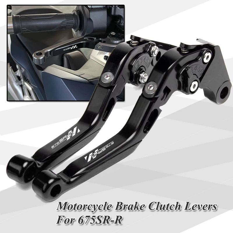 For 675SR 675SRR 675 SR 675SR-R 2024 2025 2026 Motorcycle CNC Adjustable Folding Extendable Brake Clutch Levers Handlebrake