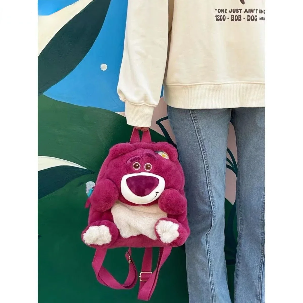 Disney Lotso cute children and girls comodo, morbido, dolce e versatile peluche cartoon creative doll zaino di grande capacità