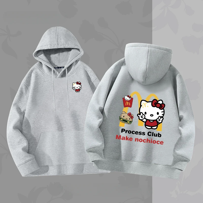 2024 Lazy and cute new style Hello Kitty hoodies Women\'s hoodie in the Spring and Autumn  Men\'s and Women\'s Couple Clothes