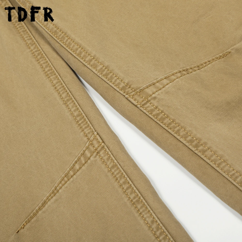 Pantaloni cargo effetto lavato retrò Pantaloni da uomo a banana larghi casual a gamba larga tinta unita da uomo