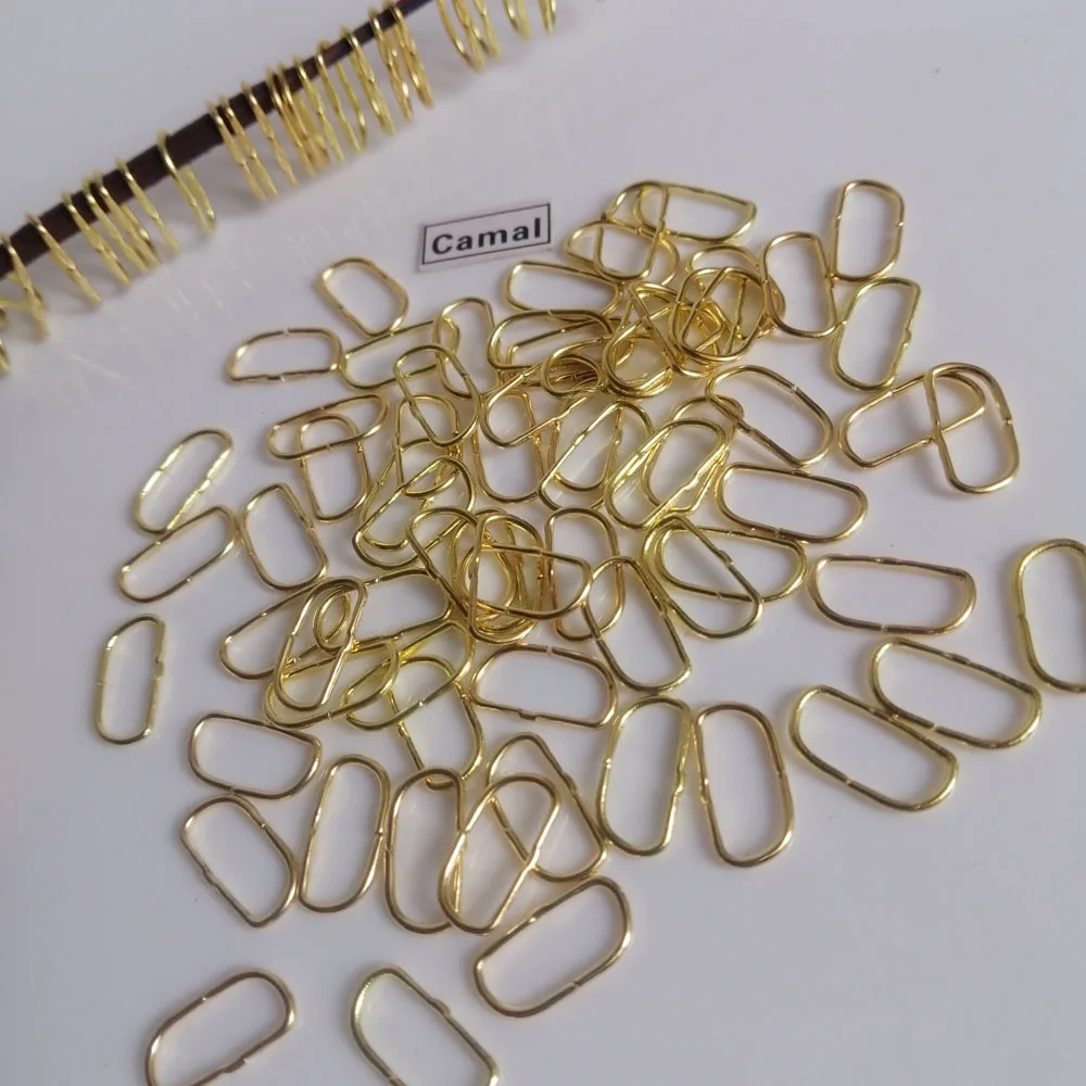 Camal 150Pcs Gold 12mm D Egg Shaped Pins Connector Hook For Crystal Prisms Bead Chandelier Pendant Lamp Hanging Accessory Parts