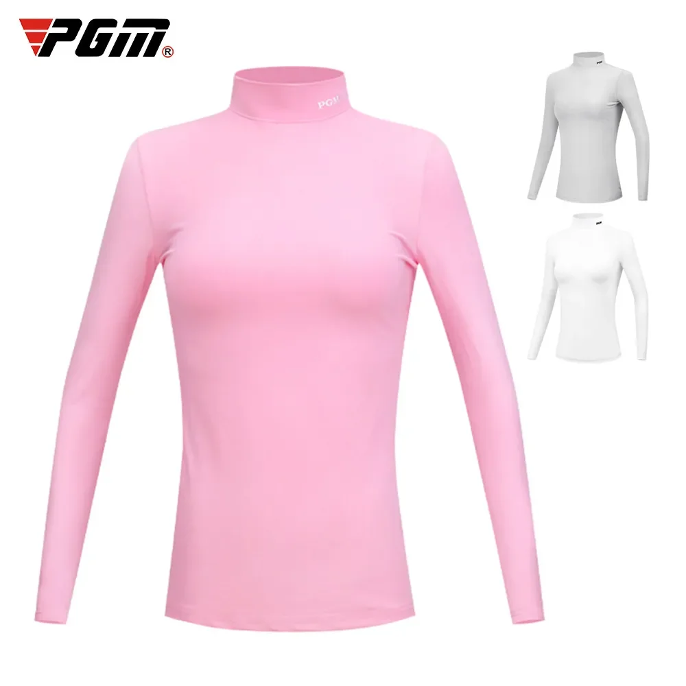 

PGM golf Women Long Sleeve T Shirts Autumn Winter Keep Warm Outdoor Sports Bottoming Shirt Ladies Slim Fit YF389