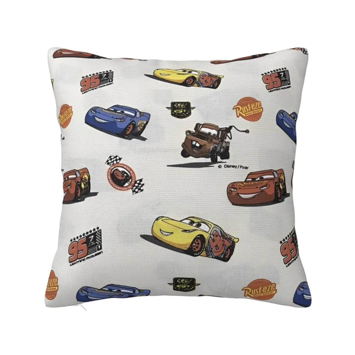 Printed Cars Lightning McQueen Pillowcase Polyester Cushion Cover Decoration Life Is A Highway Throw Pillow Case Cover