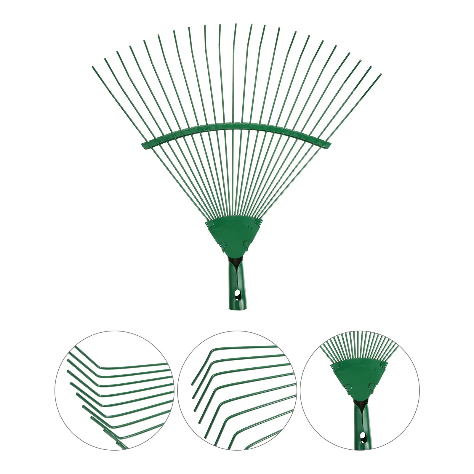 

Handheld Garden Rake Portable Steel Gardening Tool for Leaf Cleaning Soil Loosening Planting Transplanting Outdoor Use