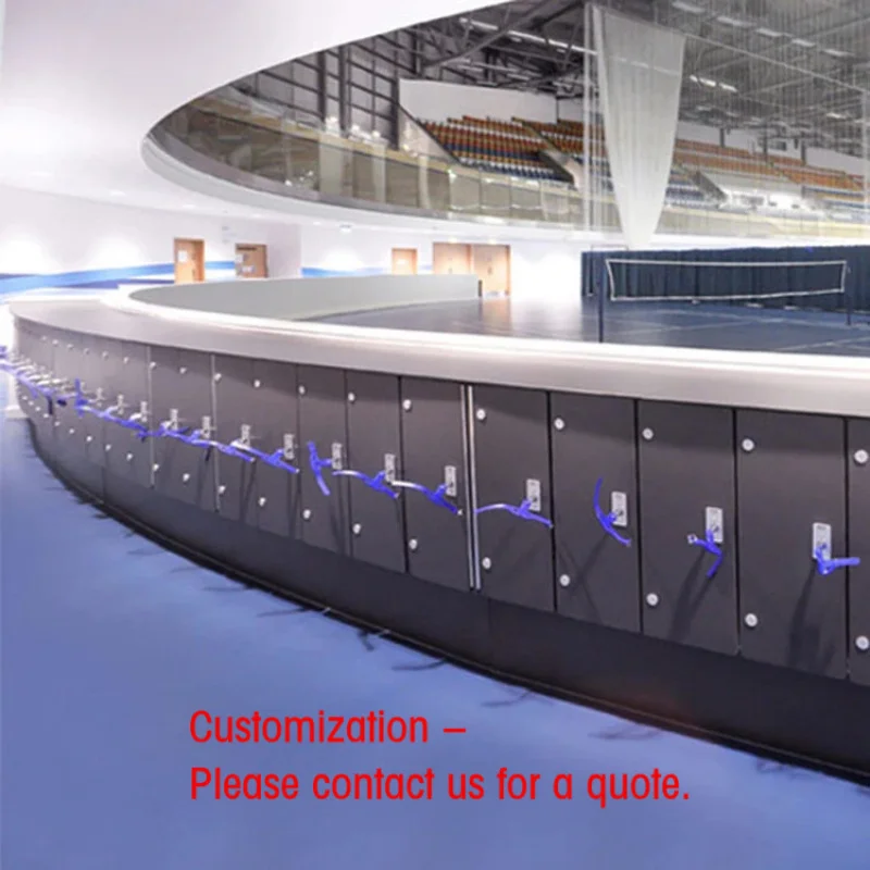 custom.6-Tier Airport & School Storage Lockers Electronic Combination Luggage Cabinet with HPL & Steel Compact Laminate Ma