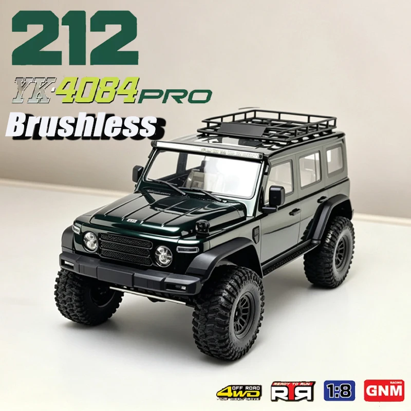 Yikong Yk4084 Pro 1/8 Brushless Rc Car 4WD Remote Control Car Differential Lock Dual-speed Lamp Climbing Off-Road Vehicle Toy