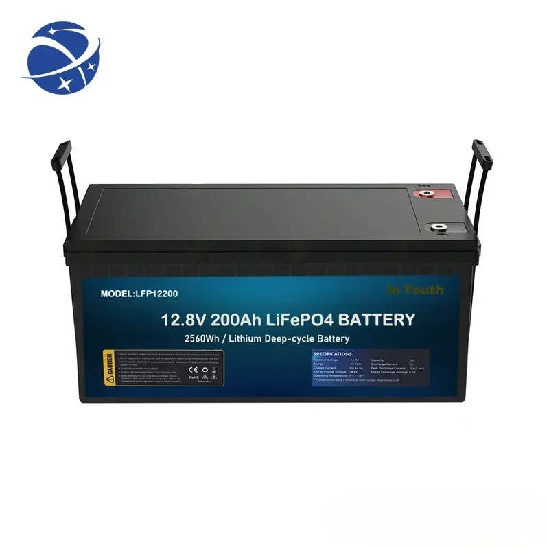 

YYHC Large Capacity 2560Wh Off Grid Solar Power System Lifepo4 12v 100ah 200ah Lithium Ion Battery 12v 200ah Battery