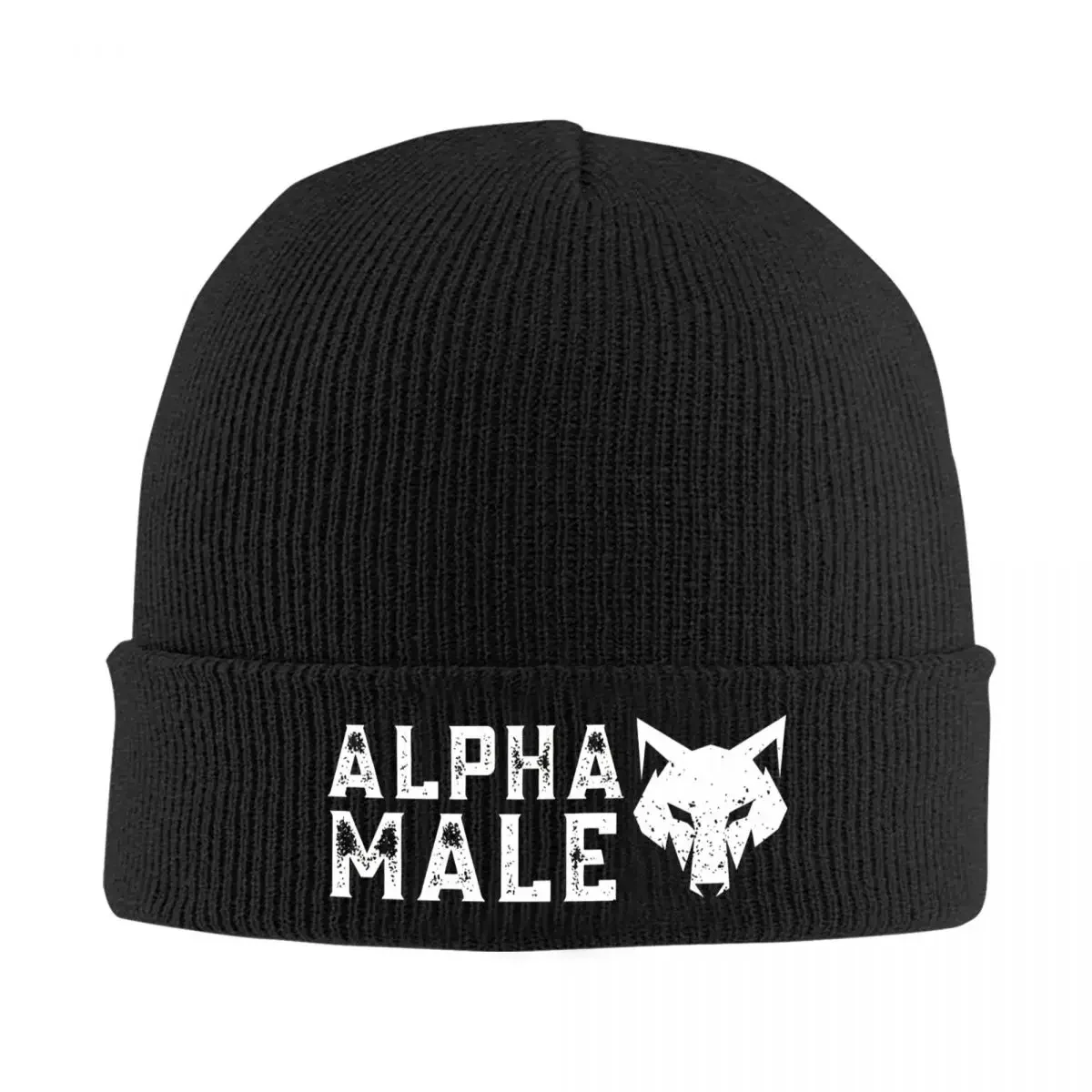 Alphas Male Bonnet Hats Wolf Symbol Beanie Hats Custom Knit Hat Winter Cute Unisex Adult Outdoor Warm Cap