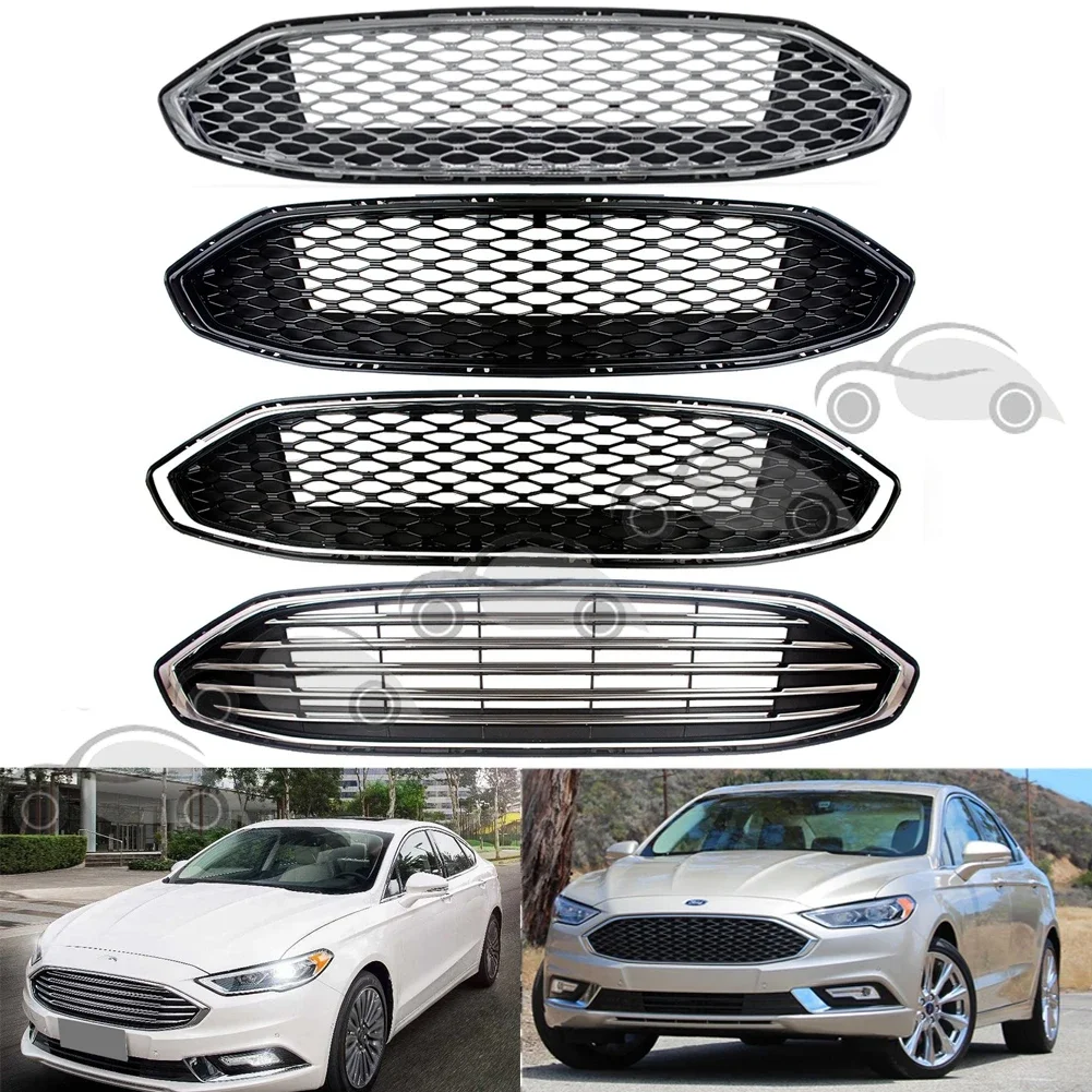 Car Front Bumper Grill Upper Grille Front Center Grille Fit For Ford Mondeo Fusion 2017-2018