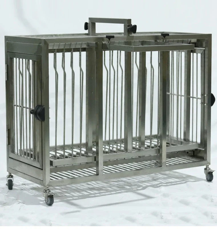 Pet  Cage adjustable Stainless Steel Veterinary Intensive Care wholesale Pet  Cage dog recovery cage factory A